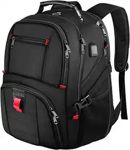 Falabella Mochila De Viaje Grande Para Laptop, Resistente Al Agua, Usb Negro Lisa oferta