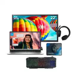 Falabella PORTÁTIL INSPIRON INTEL CORE I5 - 8GB RAM 512GB SSD 15.6 FHD IPS 120HZ + COMBO 4-1 + MONITOR oferta