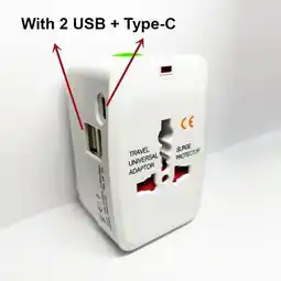 Falabella Convertidor Universal Viajero con 2 puertos USB y 1 puerto Tipo C oferta