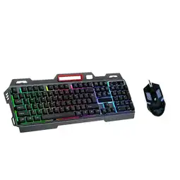 Falabella Combo Gamer Teclado Mouse Soporte Celular USB Retroiluminado oferta