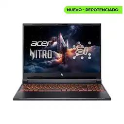 Falabella PORTATIL NITRO V 16 AI RYZEN AI 7 350 SSD 1TB NVME RAM 16GB RTX 5060 8GB oferta