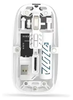Falabella Mouse Inalámbrico Yelandar Cristal Bluetooth + 2.4g Recargable Y Silencioso Blanco Blanco oferta