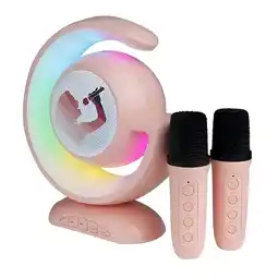 Falabella Mini Bafle de Karaoke Portátil Bluetooth 5.3 con 2 Micrófonos Inalámbricos y Luces Led Rgb oferta