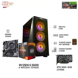 Falabella COMPUTADOR GAMER RYZEN 5 5500 - RTX 3050 - 16GB - 1.5 TB - BOARD A520 - 600W oferta