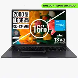Falabella Portatil VivoBook Intel Core I5-13420H SSD 2TB RAM 16GB 16 FHD oferta