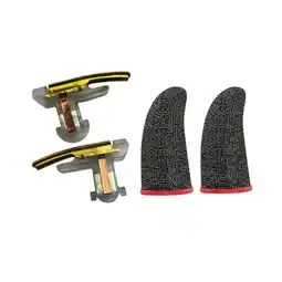 Falabella Gatillos Gamer Dorado Para Celular L R + 1 Pares De Dedales oferta