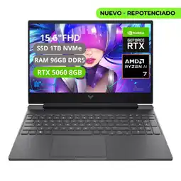 Falabella PORTATIL VICTUS 15-FB3001NR RYZEN AI 7 350 RAM 96GB SSD 1TB RTX 5060 8GB FHD oferta