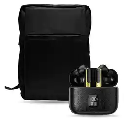 Falabella Morral Bolso Negro Compartimiento Laptop Con Audífonos Bluetooth Oxford oferta