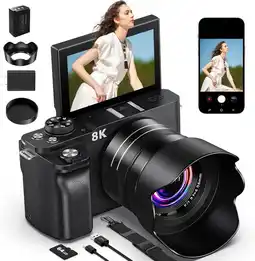 Falabella Cámara Digital 8K 88MP Profesional para Vlogging y Fotografía Creativa oferta