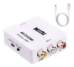 Falabella Mini Adaptador Convertidor Rca - Hdmi av Audio Video oferta