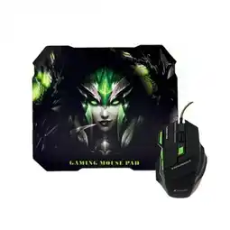 Falabella Combo Gaming Ratón 7d con 4 Niveles de Dpi y Alfombrilla Gamer Retroiluminado oferta