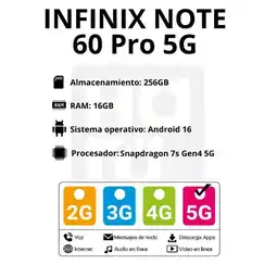 Falabella Celular Note 60Pro 8GB RAM 256 GB 5G Azul oferta