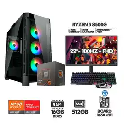 Falabella PC GAMER RYZEN 5 8500G - 16GB RAM - SSD 512GB - B650 WIFI + MONITOR 22 oferta