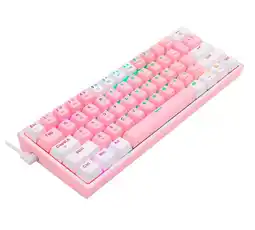 Falabella Teclado Mecánico Mini 60% FIZZ PRO K616 BlancoRosa + Bluetooth + Inalab USB + Luz RGB + Swich Rojo oferta