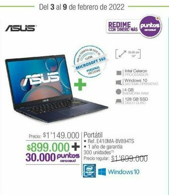 Jumbo Notebook asus oferta