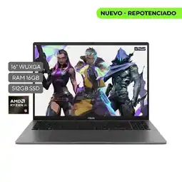 Falabella Portatil M3607ha Amd Ryzen 9 270 16Gb Ddr5 512Gb Ssd Pantalla 16,0 pulgadas Wuxga oferta