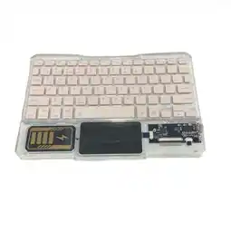 Falabella Teclado Inalámbrico Transparente con Touchpad Retroiluminación Led Bluetooth 2.4ghz Recargable oferta