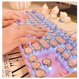 Falabella Teclado Estilo Maquina de Escribir con Diseño Retro Teclas Redondas y Numerico oferta