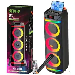Falabella Torre De Sonido Gedi Para Fiestas 8X3 Cabina De Sonido + Control Microfono Karaoke oferta