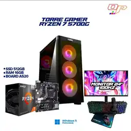 Falabella PC GAMER RYZEN 7 5700G - RAM 16GB - 512GB SSD - MONITOR 24 FHD 100Hz / COMBO GAMER oferta