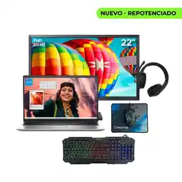 Falabella PORTÁTIL INSPIRON INTEL CORE I5 - 32GB RAM 512GB SSD 15.6 FHD IPS 120HZ + COMBO 4-1 + MONITOR oferta