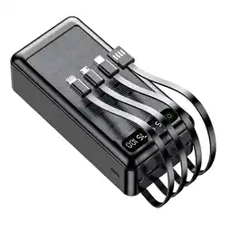 Falabella Cargador Solar Portátil 20000mah con 4 Cables Integrados Pantalla Led y Linterna Doble oferta