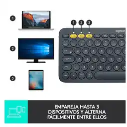Falabella Teclado Bluetooth Multidispositivo con Diseño Compacto y Conexion para Tres Equipos oferta