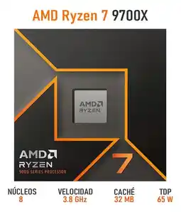 Falabella Procesador Ryzen 7 RYZEN 7 9700X AM5 Arquitectura Zen 5 Radeon oferta