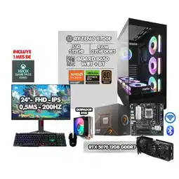 Falabella PC GAMER RYZEN 7 8700F/ RTX 5070 12GB 3FANS/ B650 WIFI/ MONITOR 24 200HZ 0.5ms/ RAM 32GB 512GB M.2 oferta