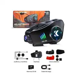 Falabella Intercomunicador KR-M3+ con Cámara y Bluetooth para Moto en Acrílico oferta