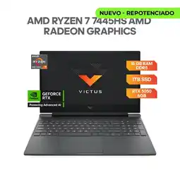 Falabella PORTÁTIL GAMER VICTUS 15 AMD RYZEN 7 7445HS - RTX 3050 - 16GB RAM - 1TB SSD - 15.6 FHD oferta