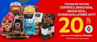 Cortes de carnes CERTIFIED, RANCHERA, ANGUS AZUL, ESTANCIA 92 y PRIME KOTT