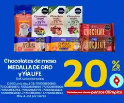 Olímpica Chocolates de mesa MEDALLA DE ORO y YÍA LIFE oferta