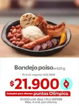 Olímpica Bandeja paisa oferta