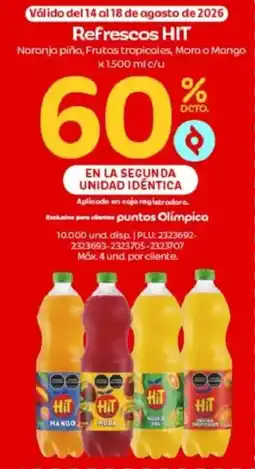 Olímpica Refrescos HIT oferta