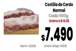 MercaTodo Costilla de Cerdo Normal oferta