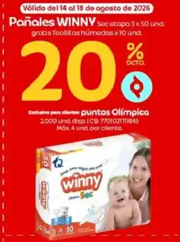 Olímpica Pañales winny sec oferta