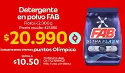 Olímpica Detergente en polvo FAB oferta