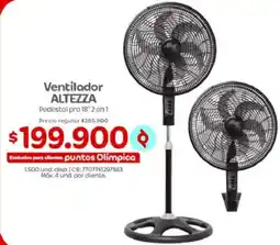 Olímpica Altezza ventilador pedestal pro 18" 2 en 1 oferta
