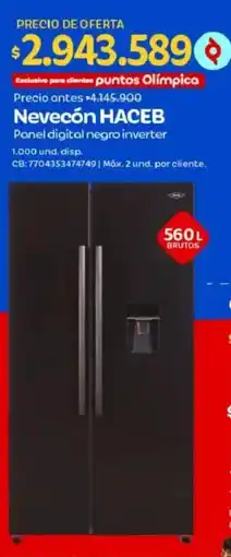 Olímpica Nevecón HACEB oferta