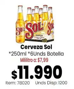 MercaTodo Cerveza Sol oferta