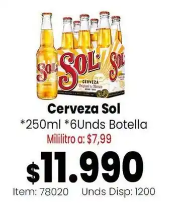 MercaTodo Cerveza Sol oferta