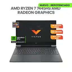 Falabella PORTÁTIL GAMER VICTUS 15 AMD RYZEN 7 7445HS - RTX 3050 - 24GB RAM - 512GB SSD - 15.6 FHD oferta