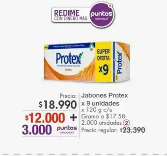Metro Jabones protex x 9 unidades x 120 g c/u oferta