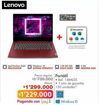 Metro Computador portátil lenovo oferta