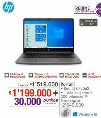 Metro Computador portátil hp oferta