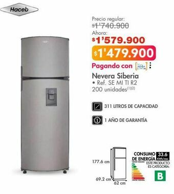 Metro Nevera siberia haceb oferta