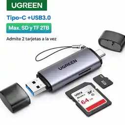 Falabella Lector de Tarjetas Micro SD y SD, Puertos USB-AUSB-C oferta