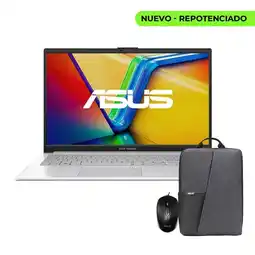 Falabella Portatil VivoBook Go 15 E1504FA-BQ2334 Ryzen 5 7520U 16GB 512GB Silver 15.6″ + Maletín y Mouse oferta