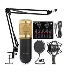 Falabella KIT GRABACION PROFESIONAL MICROFONO ECUALIZADOR TARJETA SONIDO V8 oferta